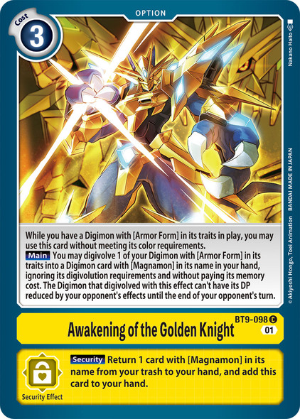 BT9-098: Awakening of the Golden Knight