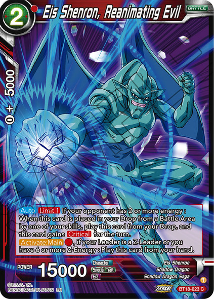 BT18-023: Eis Shenron, Reanimating Evil