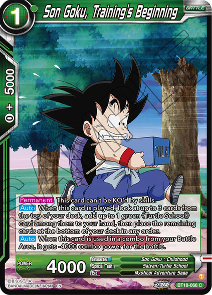 BT18-066: Son Goku, Training's Beginning