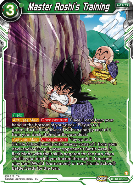 BT18-087: Master Roshi's Training