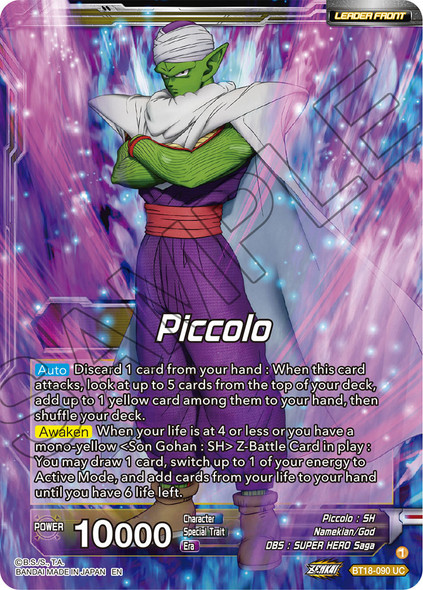 BT18-090: Piccolo // Piccolo, Facing New Foes