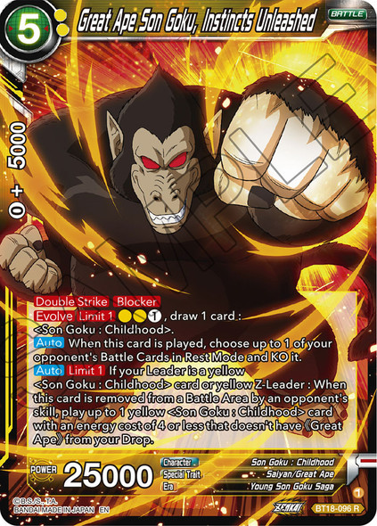 BT18-096: Great Ape Son Goku, Instincts Unleashed