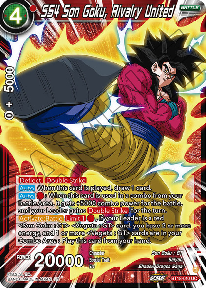 BT18-010: SS4 Son Goku, Rivalry United (Foil)