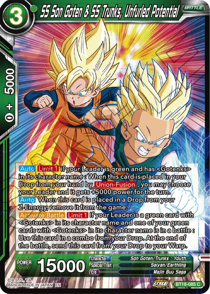 BT18-085: SS Son Goten & SS Trunks, Unfurled Potential (Foil)