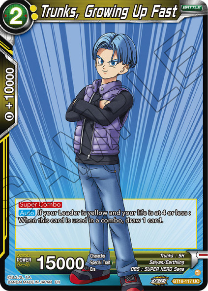 BT18-117: Trunks, Growing Up Fast (Foil)