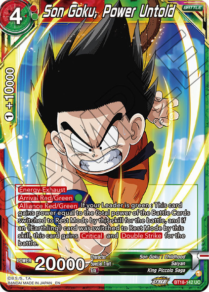 BT18-142: Son Goku, Power Untold (Foil)