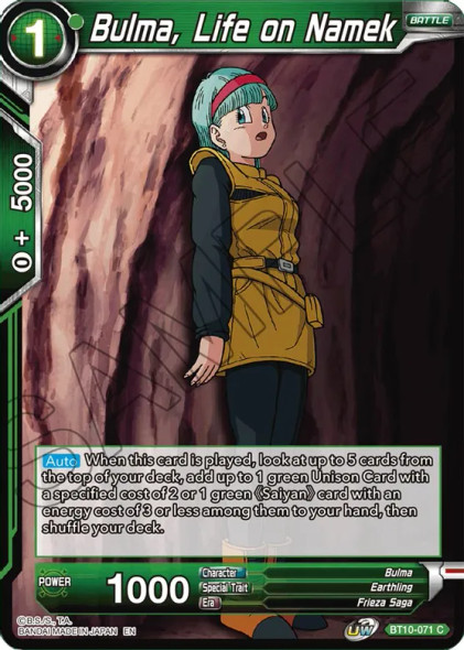 BT10-071: Bulma, Life on Namek (SD19 Reprint)