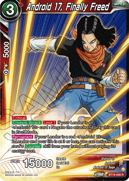 BT19-026: Android 17, Finally Freed