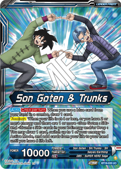 BT19-035: Son Goten & Trunks // Gotenks, Fusion Hiccup