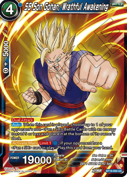 BT19-050: SS Son Gohan, Wrathful Awakening