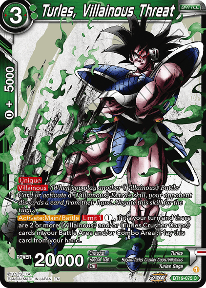 BT19-075: Turles, Villainous Threat