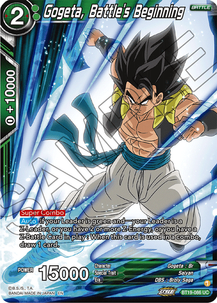 BT19-086: Gogeta, Battle's Beginning