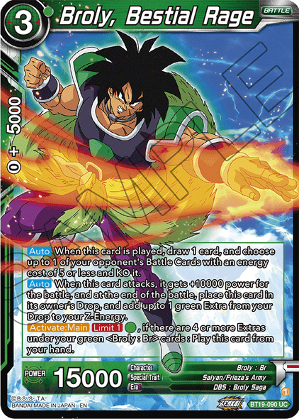 BT19-090: Broly, Bestial Rage