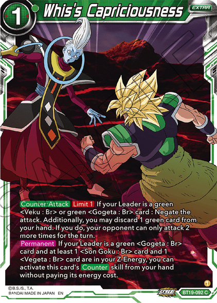 BT19-092: Whis's Capriciousness