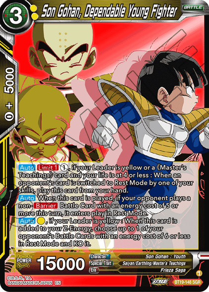 BT19-148: Son Gohan, Dependable Young Fighter