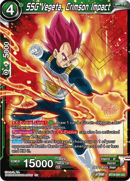 BT19-081: SSG Vegeta, Crimson Impact (Foil)