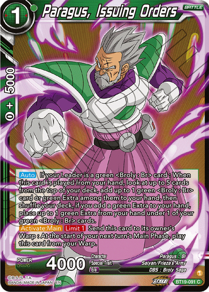 BT19-091: Paragus, Issuing Orders (Foil)