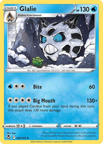 SWSH12-042/195: Glalie