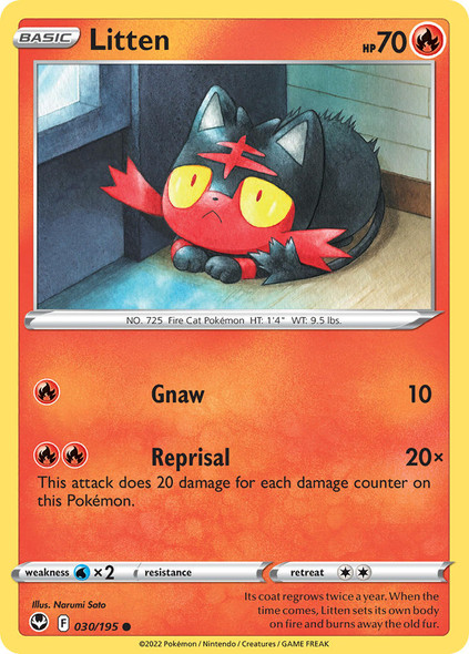 SWSH12-030/195: Litten (Reverse Holo)