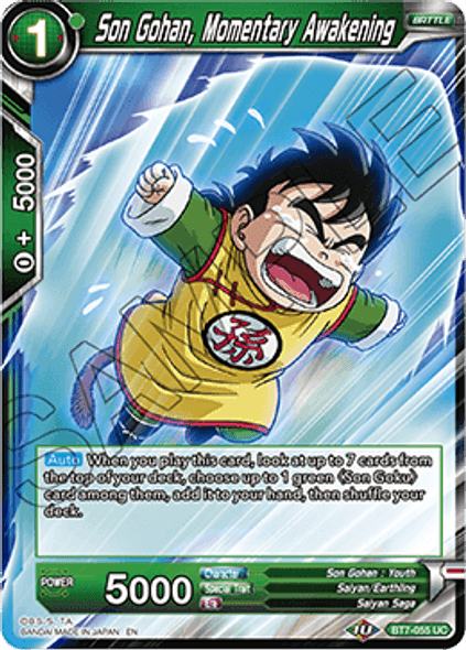 BT7-055: Son Gohan, Momentary Awakening