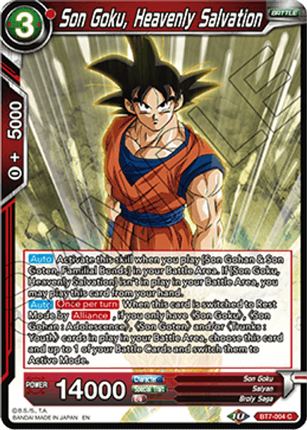 BT7-004: Son Goku, Heavenly Salvation (Foil)