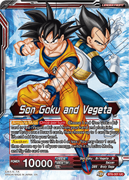 BT6-001: Son Goku and Vegeta // SSB Gogeta, Fusion Perfected