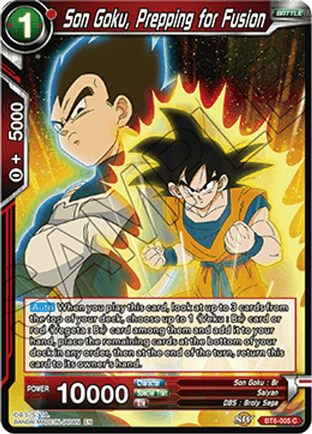 BT6-005: Son Goku, Prepping for Fusion