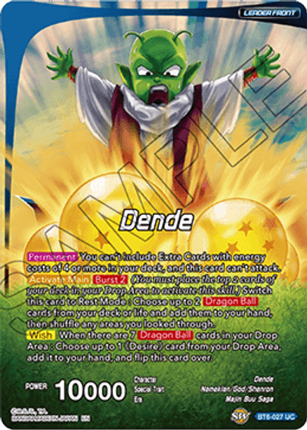 BT6-027: Dende // Son Goku, Energy Restored