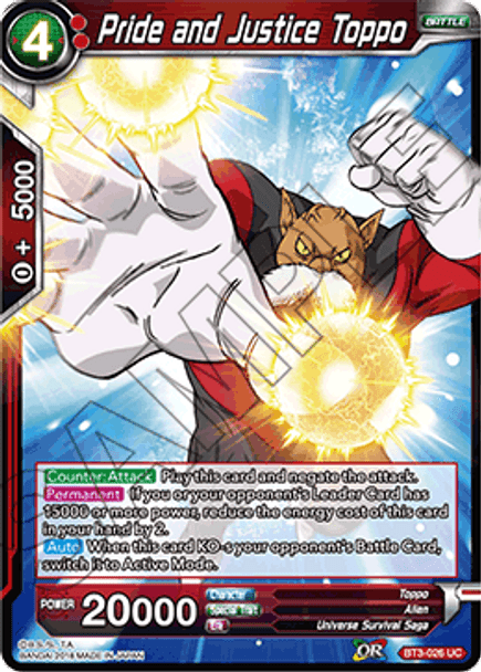 BT3-026: Pride and Justice Toppo