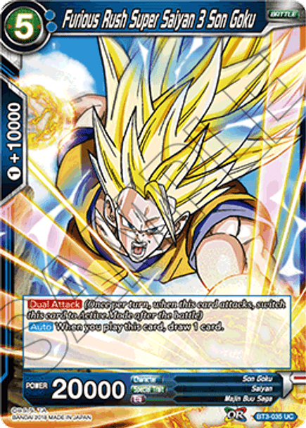 BT3-035: Furious Rush Super Saiyan 3 Son Goku