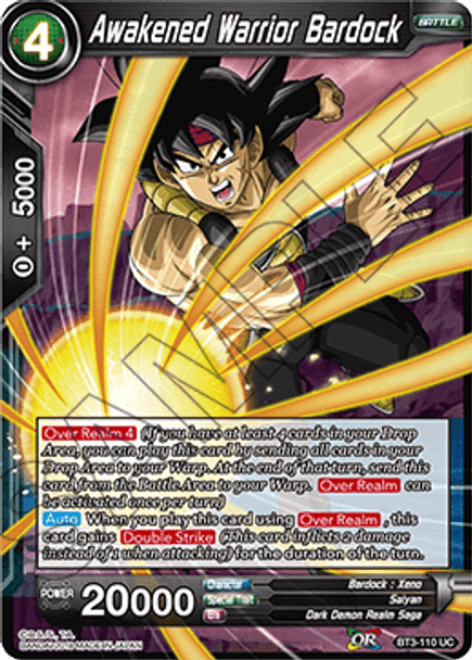 BT3-110: Awakened Warrior Bardock