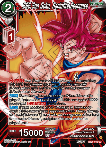 BT20-003: SSG Son Goku, Rapidfire Response