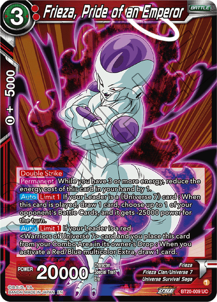 BT20-009: Frieza, Pride of an Emperor