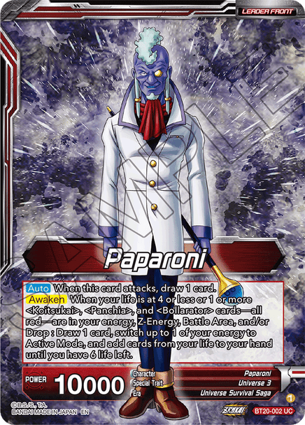 BT20-002: Paparoni // Warriors of Universe 3, United as One (Foil)