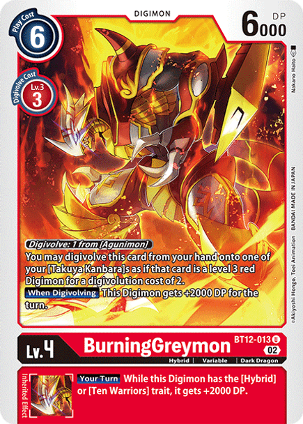 BT12-013: BurningGreymon