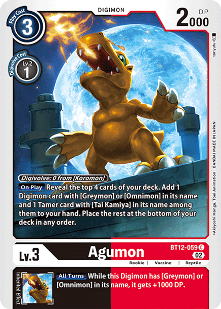 BT12-059: Agumon