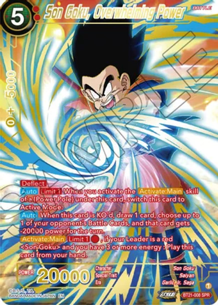 BT21-008: Son Goku, Overwhelming Power (SPR)