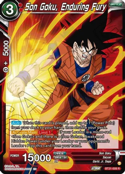 BT21-009: Son Goku, Enduring Fury