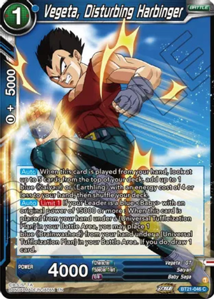 BT21-046: Vegeta, Disturbing Harbinger (Foil)