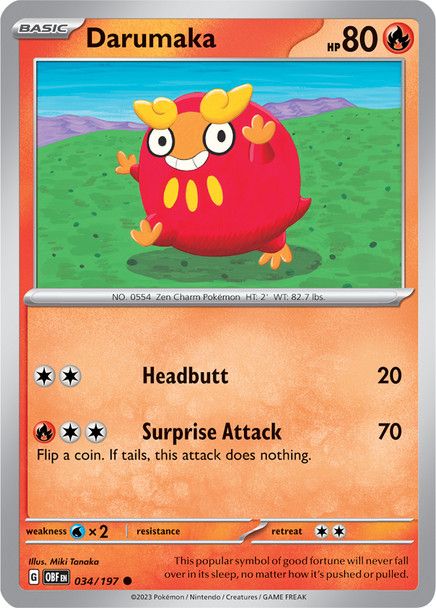 SV03-034/197: Darumaka (Reverse Holo)