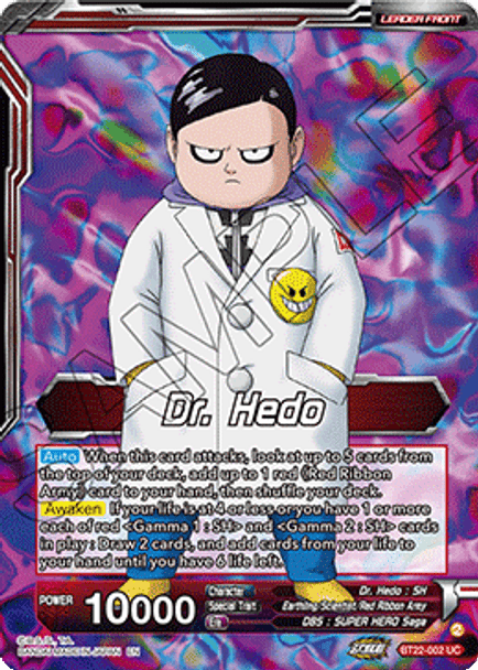 BT22-002: Dr. Hedo // Dr Hedo, Admiration for Heroes