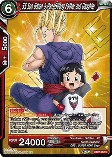 BT22-012: SS Son Gohan & Pan, Strong Father and Daughter