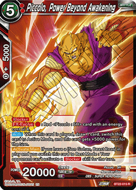 BT22-015: Piccolo, Power Beyond Awakening