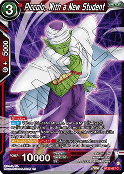 BT22-017: Piccolo, With a New Student