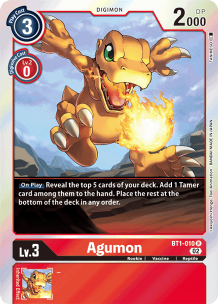 BT1-010: Agumon (RB01 Foil Reprint)