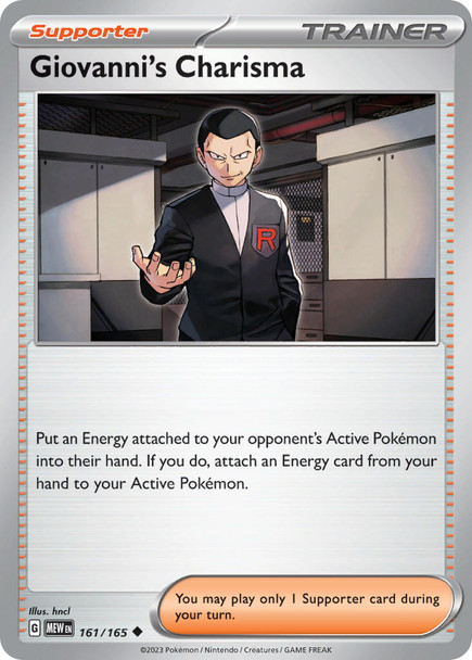 SV151-161/165: Giovanni's Charisma