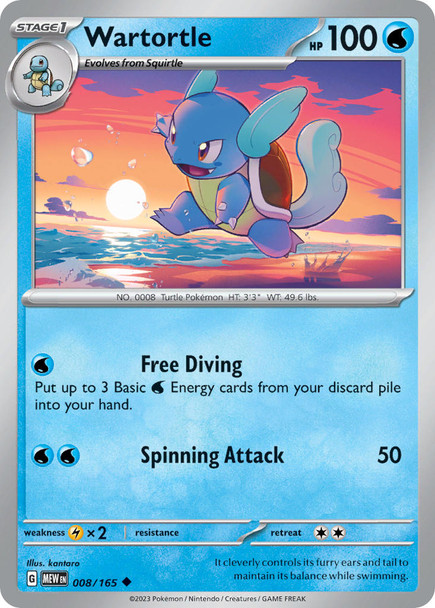 SV151-008/165: Wartortle (Reverse Holo)