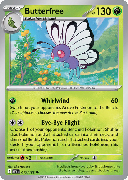 012/165: Butterfree (Reverse Holo)