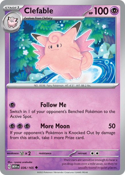 SV151-036/165: Clefable (Reverse Holo)