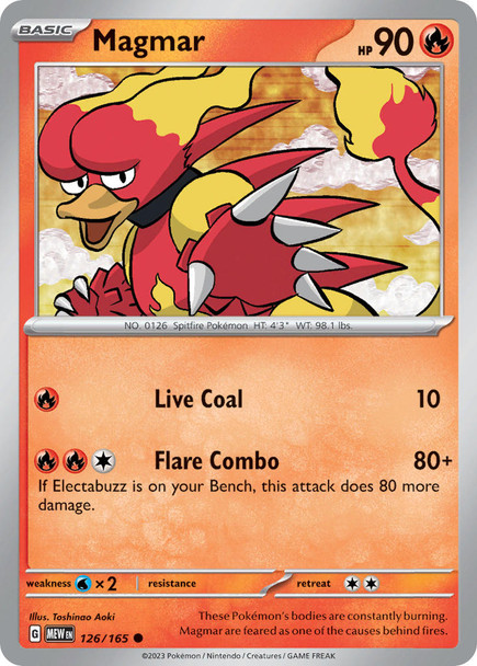 126/165: Magmar (Reverse Holo)